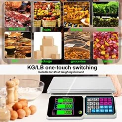 Price Computing Scale, MEIYA Digital Food Commercial Meat Deli Scale 66lb/30kg, Electronic Scale For Farmers Markets, Retail Outlets, Supermarkets, Upgrade Lead-Acid Battery, Stainless Steel Platform… -Peugeot Shop 61qoSUMjJJL