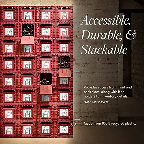 3-Pack Weinbox Crates Wine Storage | Stores Up To 36 Bottles | Color: Burgundy 3 3-Pack Weinbox Crates Wine Storage | Stores Up To 36 Bottles | Color: Burgundy - Image 3