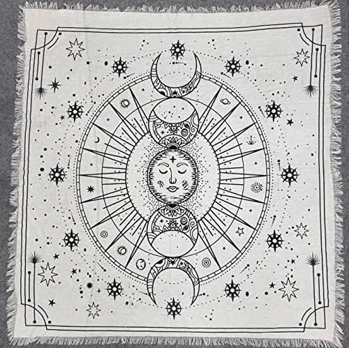 Ltar Cloth 36x36 Inches Moon Phases Celestical Deck Alter Square Wall Hanging Tablecloth Sacred Place Home Décor Moon Faces Premium Tarot Cloth Spirituall 13 Ltar Cloth 36x36 Inches Moon Phases Celestical Deck Alter Square Wall Hanging Tablecloth Sacred Place Home Décor Moon Faces Premium Tarot Cloth Spirituall - Image 13