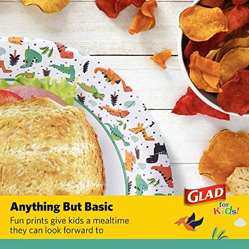 For Kids 8 1/2-Inch Paper Plates|Small Round Paper Plates With Dinosaurs For Kids|Heavy Duty Disposable Soak Proof Microwavable Paper Plates, 8.5" Round Plates 20ct| Kids Plates, Dinosaur Plates 4 For Kids 8 1/2-Inch Paper Plates|Small Round Paper Plates With Dinosaurs For Kids|Heavy Duty Disposable Soak Proof Microwavable Paper Plates, 8.5" Round Plates 20ct| Kids Plates, Dinosaur Plates - Image 4