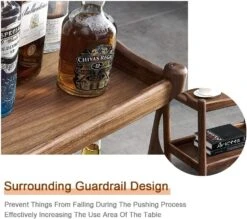 Functional Trolley Shopping Cart With Storage Box Outdoor Drinks Tea Trolley Catering Mini Bar Bar Table Side Table Utility Cart Easy To Put For Home, Kitchen,Office -Peugeot Shop 61tVXaa20mL