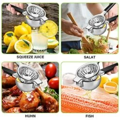 Lemon Squeezer, Anti-Corrosion Stainless Steel Extra Large Manual Lemon Juicer Squeezer With Solid Metal Squeezer Bowl, Lime Squeezer & Citrus Press Juicer For Juicing Lemons & Limes, Black -Peugeot Shop 61uWSR1iPrL
