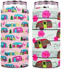 Skinny Can Cooler [ 2 Pack ] Slim Can Cooler For Slim Beer & Hard Seltzer, Skinny Beer Cans Coolie Skinny Insulators, Claw Can Cooler Sleeve Van -Peugeot Shop 61utD5BNxqL. AC