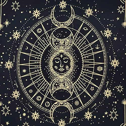 Ltar Cloth 36x36 Inches Moon Phases Celestical Deck Alter Square Wall Hanging Tablecloth Sacred Place Home Décor Moon Faces Premium Tarot Cloth Spirituall 2 Ltar Cloth 36x36 Inches Moon Phases Celestical Deck Alter Square Wall Hanging Tablecloth Sacred Place Home Décor Moon Faces Premium Tarot Cloth Spirituall - Image 2