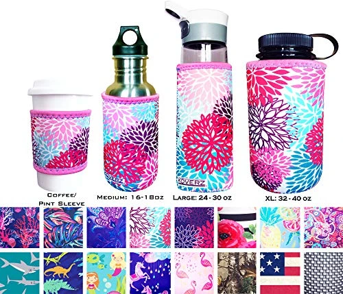 XL - #1 Neoprene 32-40 Oz Water Bottle Insulator Cooler Coolie - Petals 2 XL - #1 Neoprene 32-40 Oz Water Bottle Insulator Cooler Coolie - Petals - Image 2