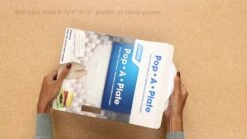 Camco 9-inch Pop-A-Plate Plastic Plate Dispenser | Ideal For Compact Spaces, RVs And Trailers | Mounts Under Cabinets Or Shelves | White (57001) -Peugeot Shop 716GujC8i7L