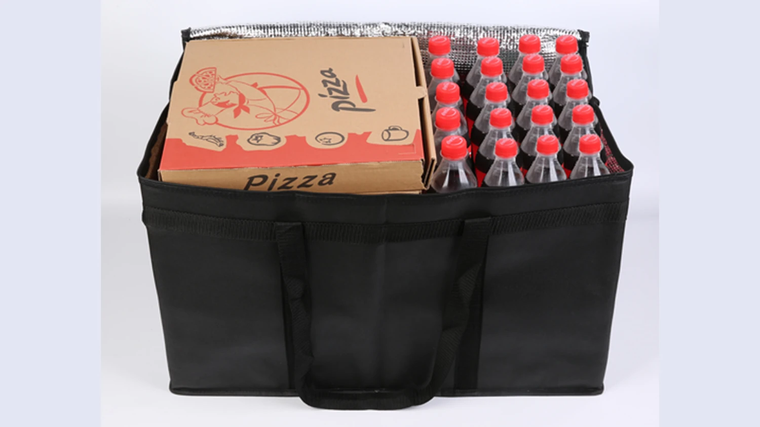 1-Pack Insulated Food Delivery Bag With Hard Bottom, XXX-Large Commercial Food Warmers For Uber Eats/Doordash, Black-Red Edge 4 1-Pack Insulated Food Delivery Bag With Hard Bottom, XXX-Large Commercial Food Warmers For Uber Eats/Doordash, Black-Red Edge - Image 4