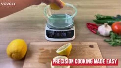 Digital Kitchen Food Scale For Baking And Cooking, 22lb/ 10kg Weight Loss Scales Measure In Grams And Ounces, 0.1g/0.1oz Precise Graduation, Readout Lock& Count Down Function, Waterproof -Peugeot Shop 81TmWc9TbcL